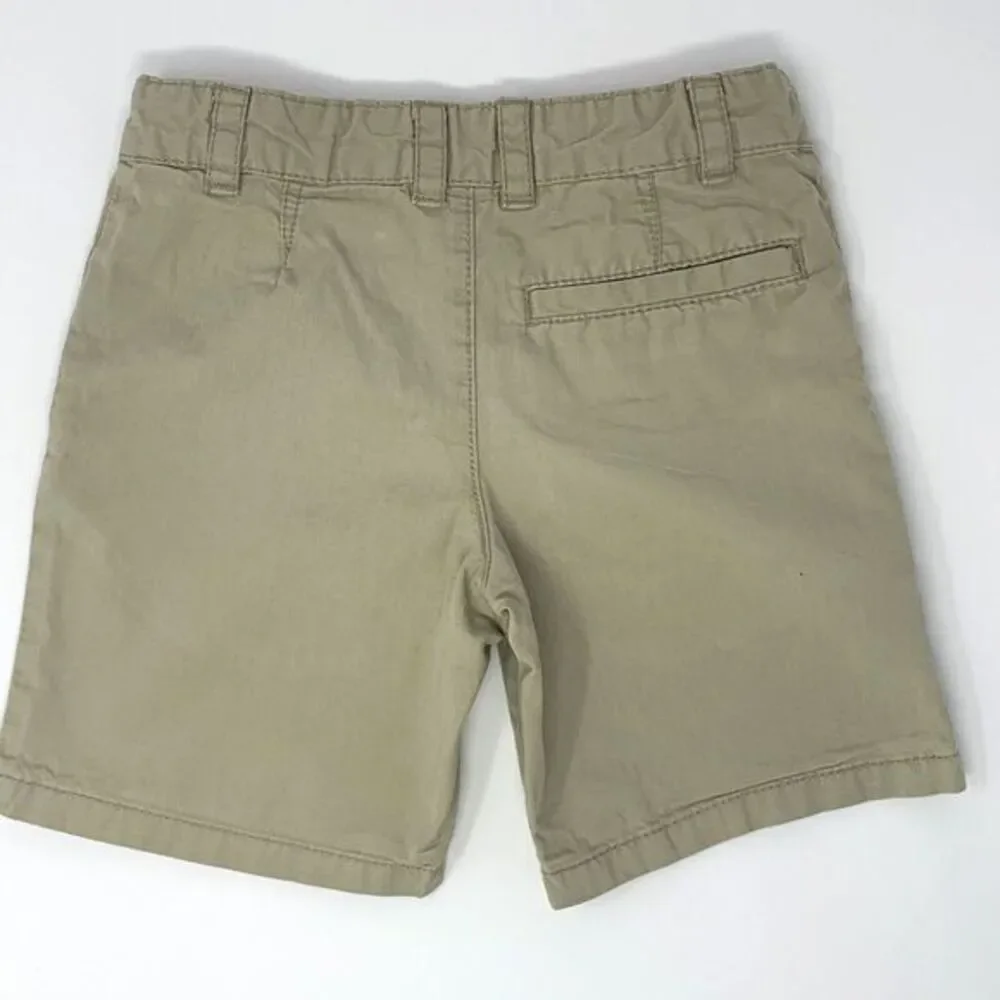 Cat & Jack Khaki Flat Front Adjustable Waist Boy's Chino Shorts Size 5‎